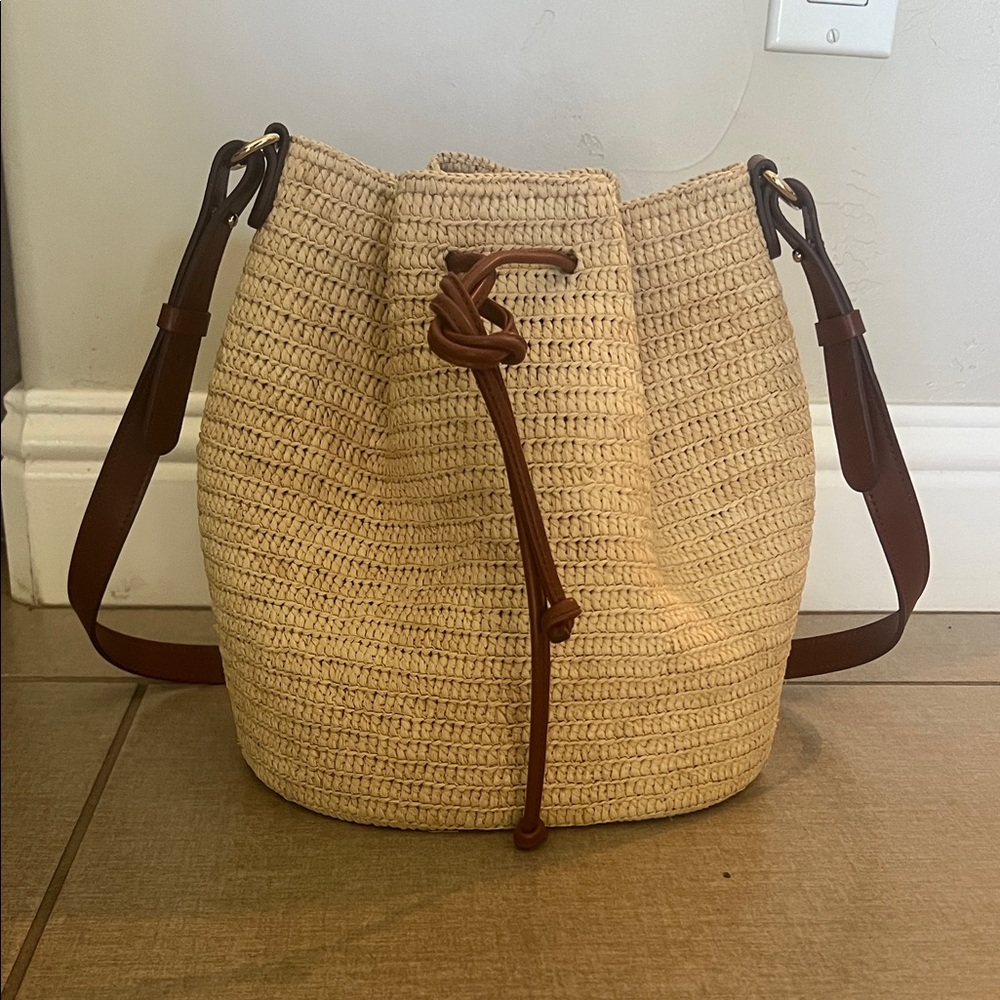 Sezane Farrow bag in raffia